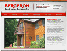 Tablet Screenshot of bergeronconstruction.com